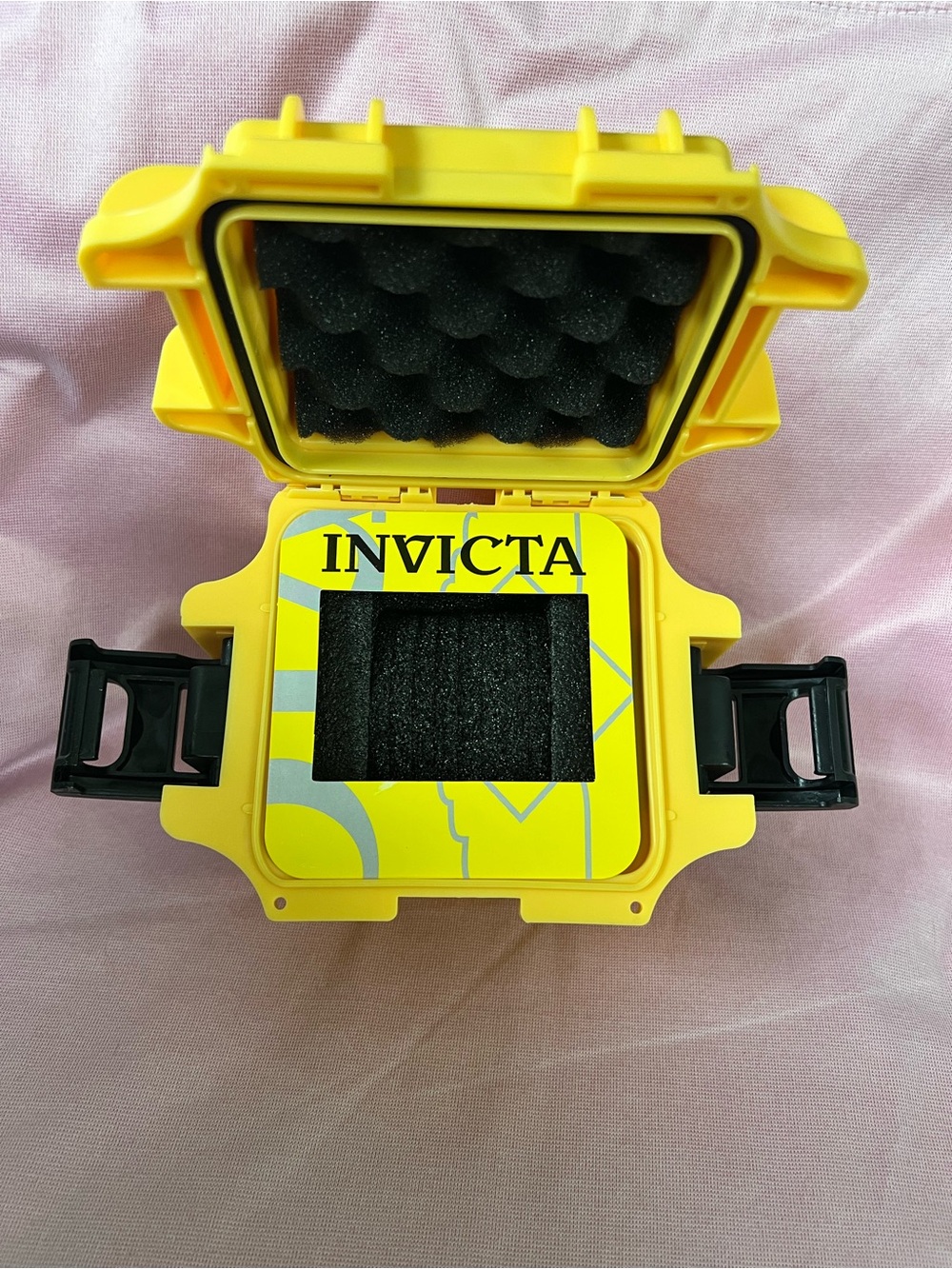 Invicta Yellow Protective Travel Watch Case with Black Foam